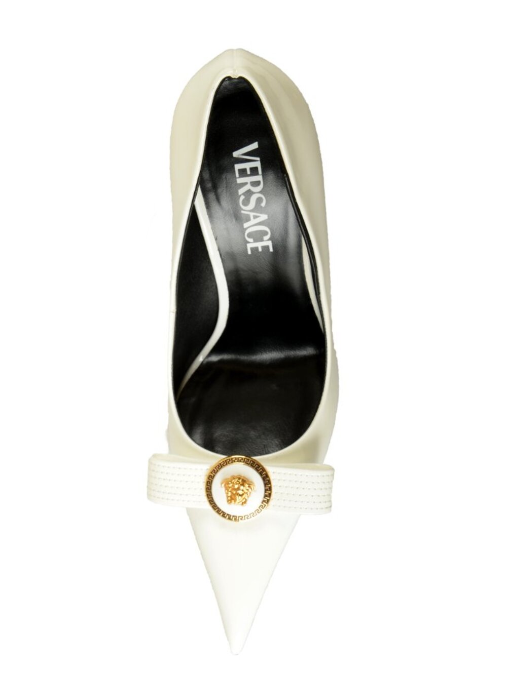 Versace Women's "Gianni Ribbon" 100% Patent Leather Pump Shoes US 6 IT 36 - Picture 7 of 8
